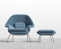 Womb Chair and Ottoman - Plush Velvet - Solstice