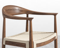 Round Chair - Woven - Walnut Stain, Seat Color - Natural Seat Cord