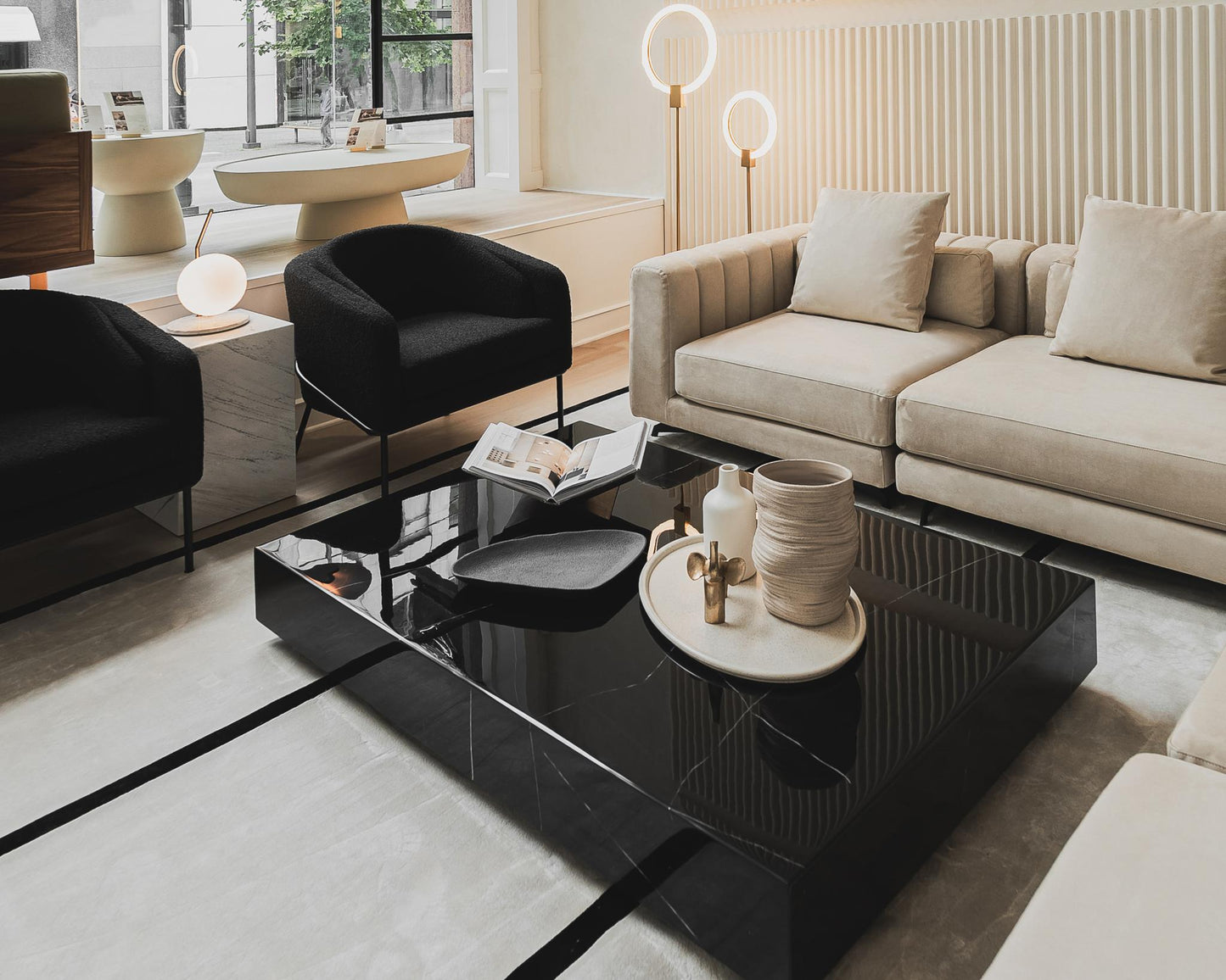 Liza Side Table - Marble - White Carrara Marble